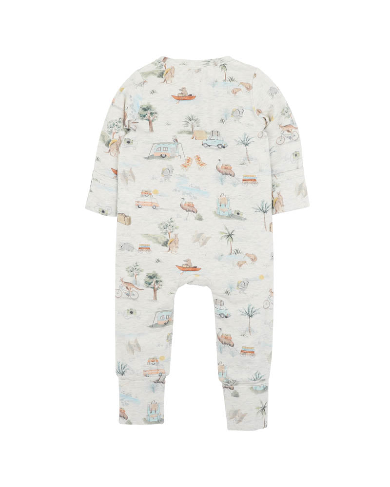 Bebe Ivan Print LS Zipsuit