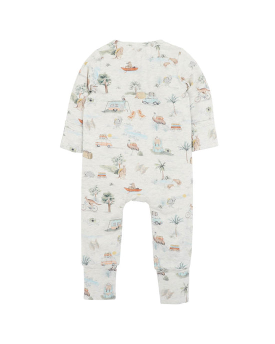 Bebe Ivan Print LS Zipsuit