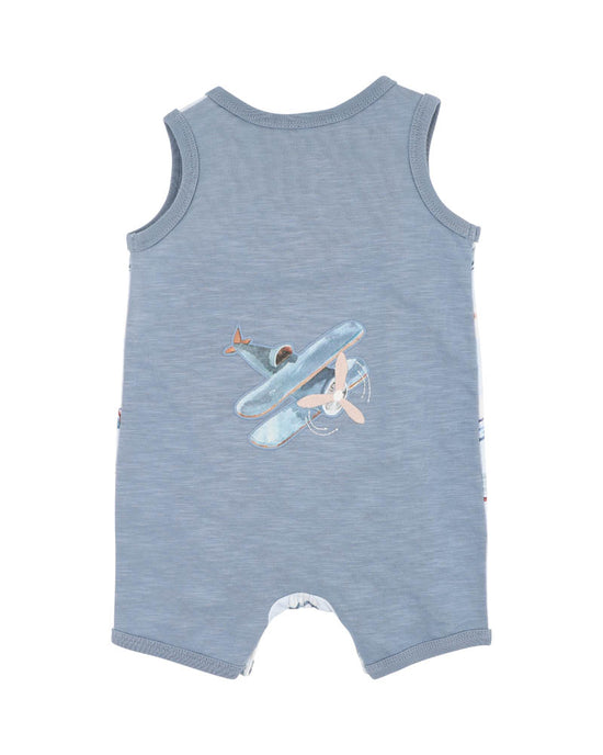 Bebe Harlan Print Aeroplane Romper