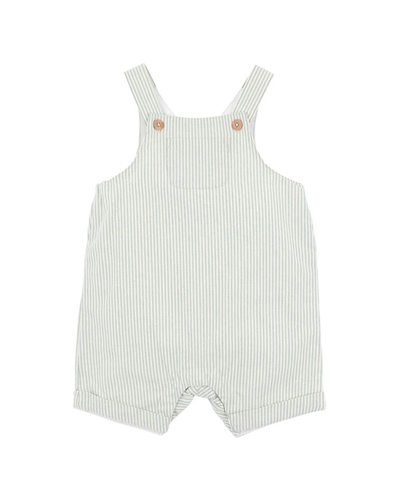 Bebe Roman Green Stripes Overall