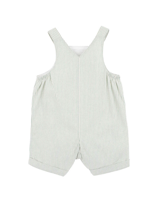 Bebe Roman Green Stripes Overall