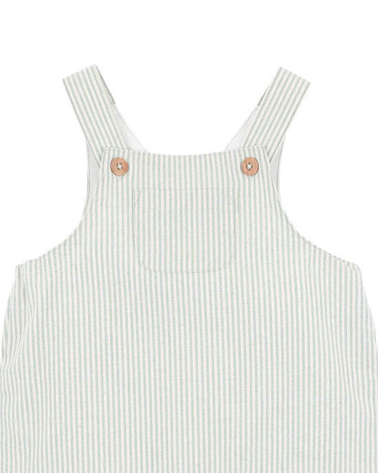 Bebe Roman Green Stripes Overall