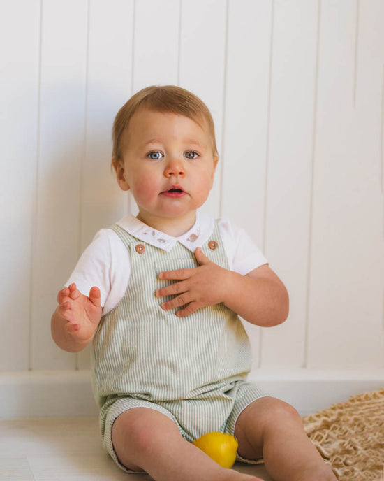 Bebe Roman Embroidered Collared Bodysuit - Cloud