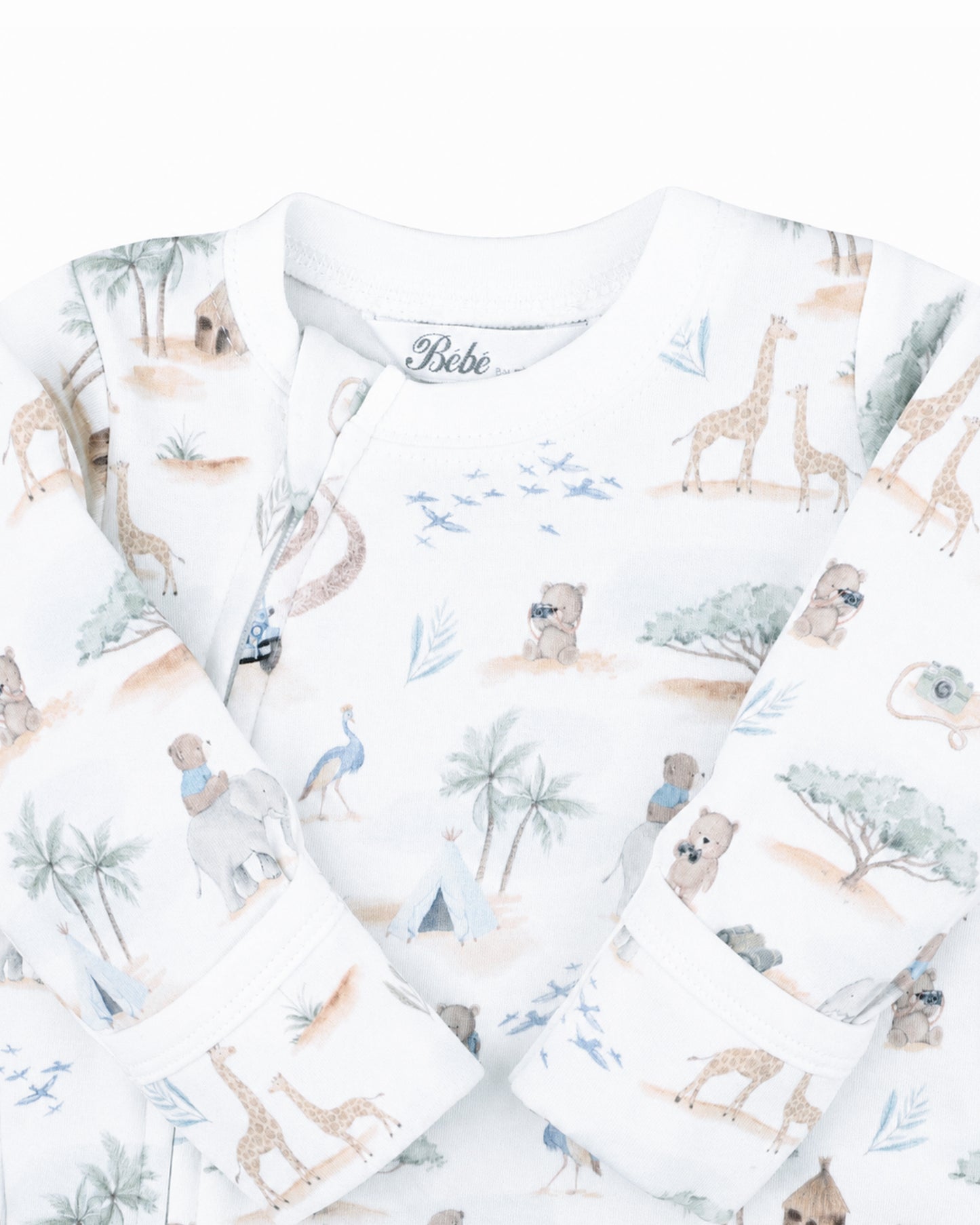 Bebe Brady Print Organic LS Zipsuit