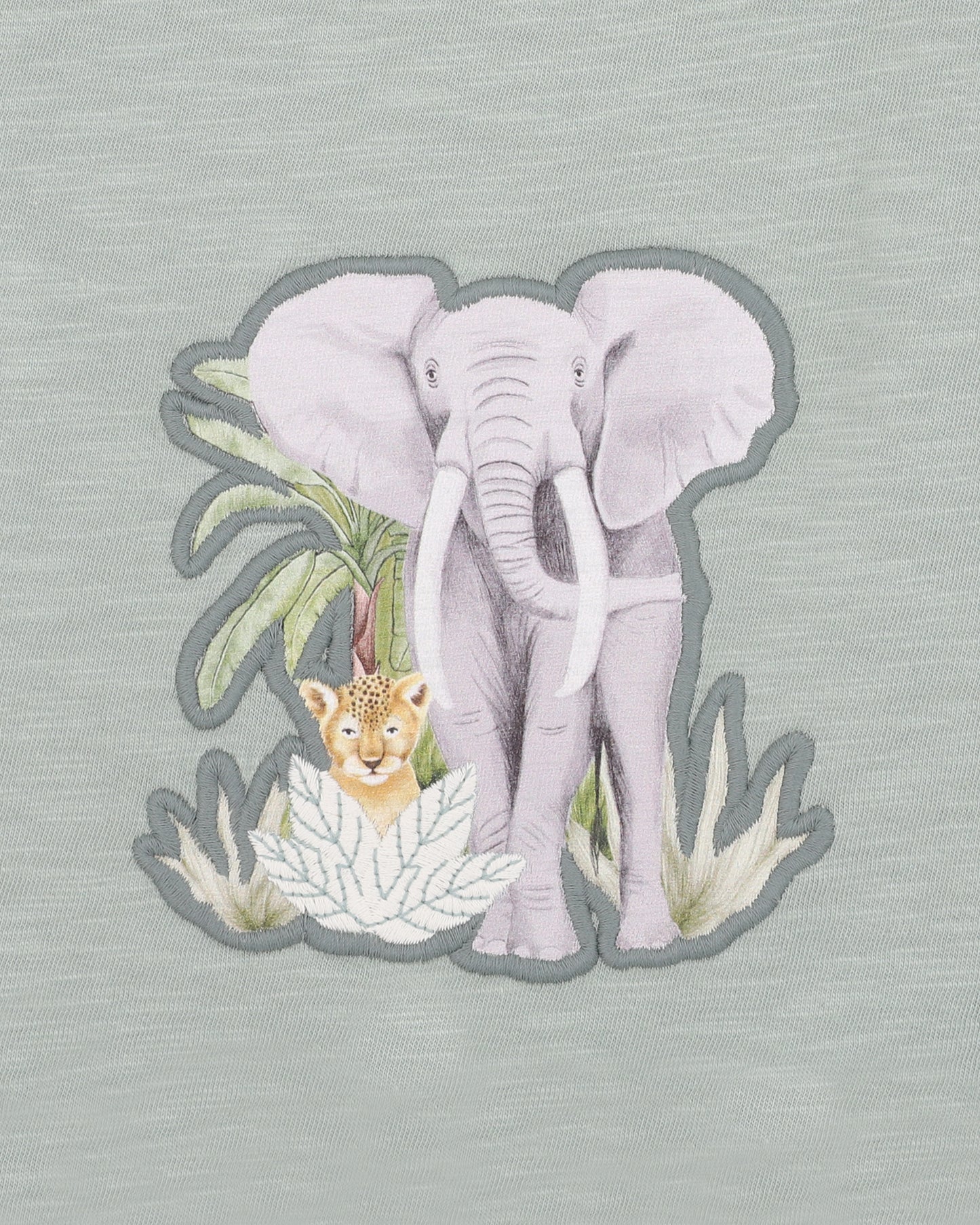 Bebe Sway Print Elephant Romper