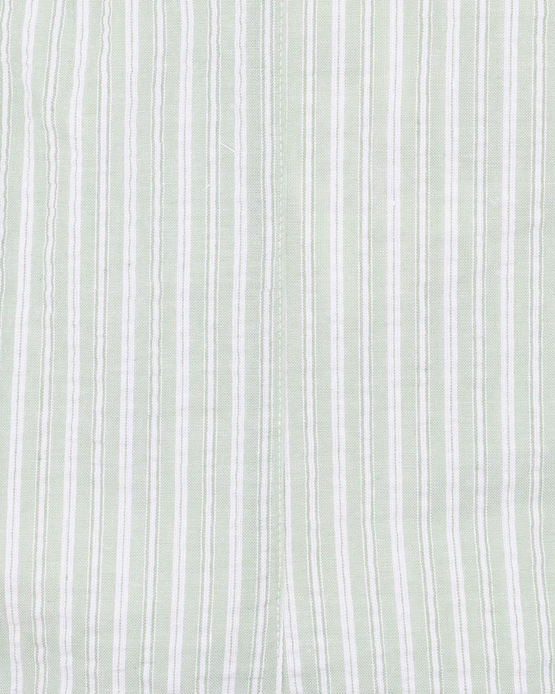Bebe Evan Green Stripe Overalls