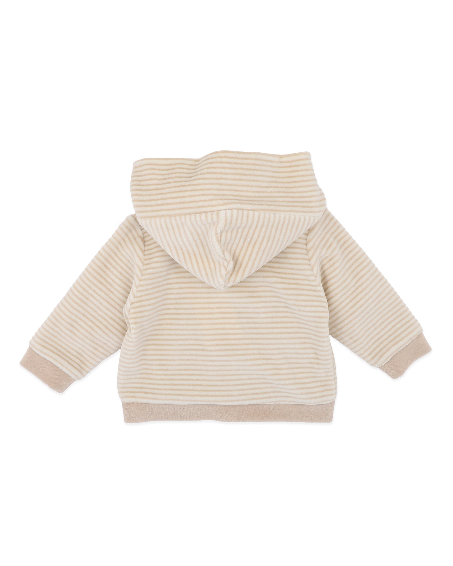 Bebe Hunter Velour Organic Stripe Zip Hoodie