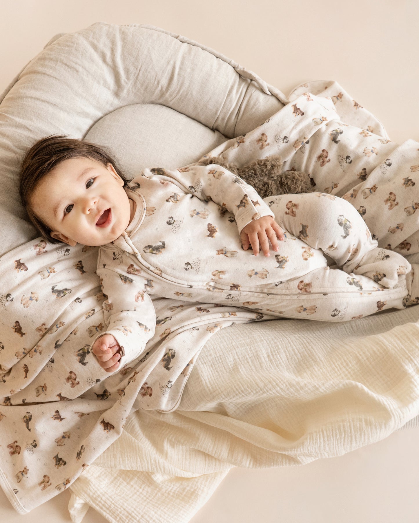 Bebe Otto Print Organic LS Zipsuit