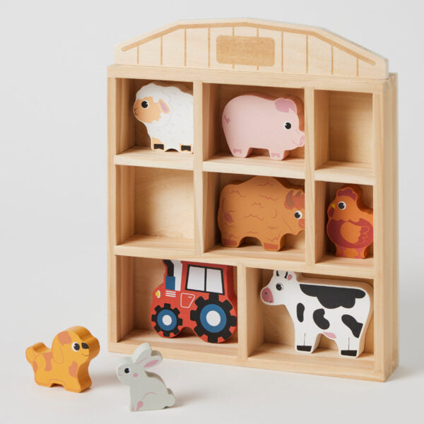 Zookabee Wooden Farm Fun Animal Set