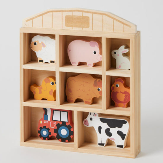 Zookabee Wooden Farm Fun Animal Set