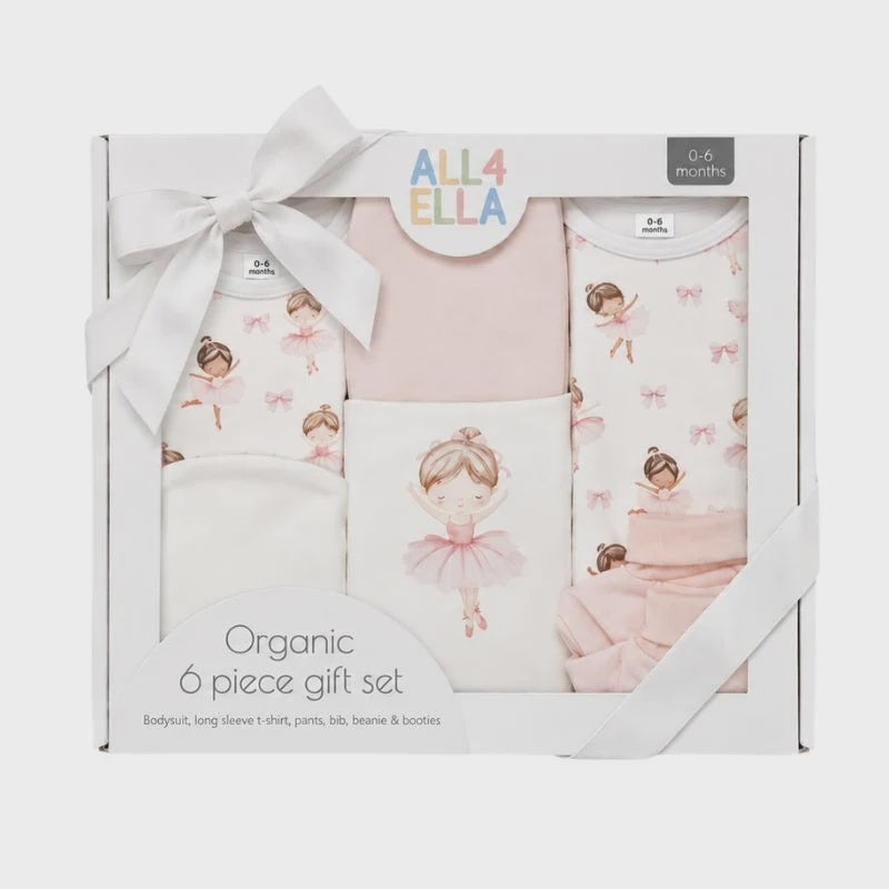 All4Ella Organic Clothing Set 6pcs - Ballerina