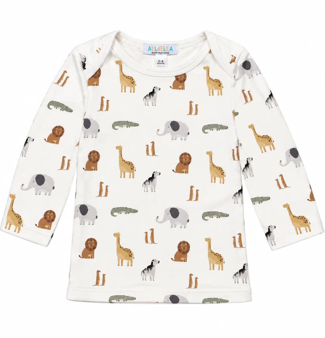 All4Ella Organic Clothing Set 6pcs - Wild Animals