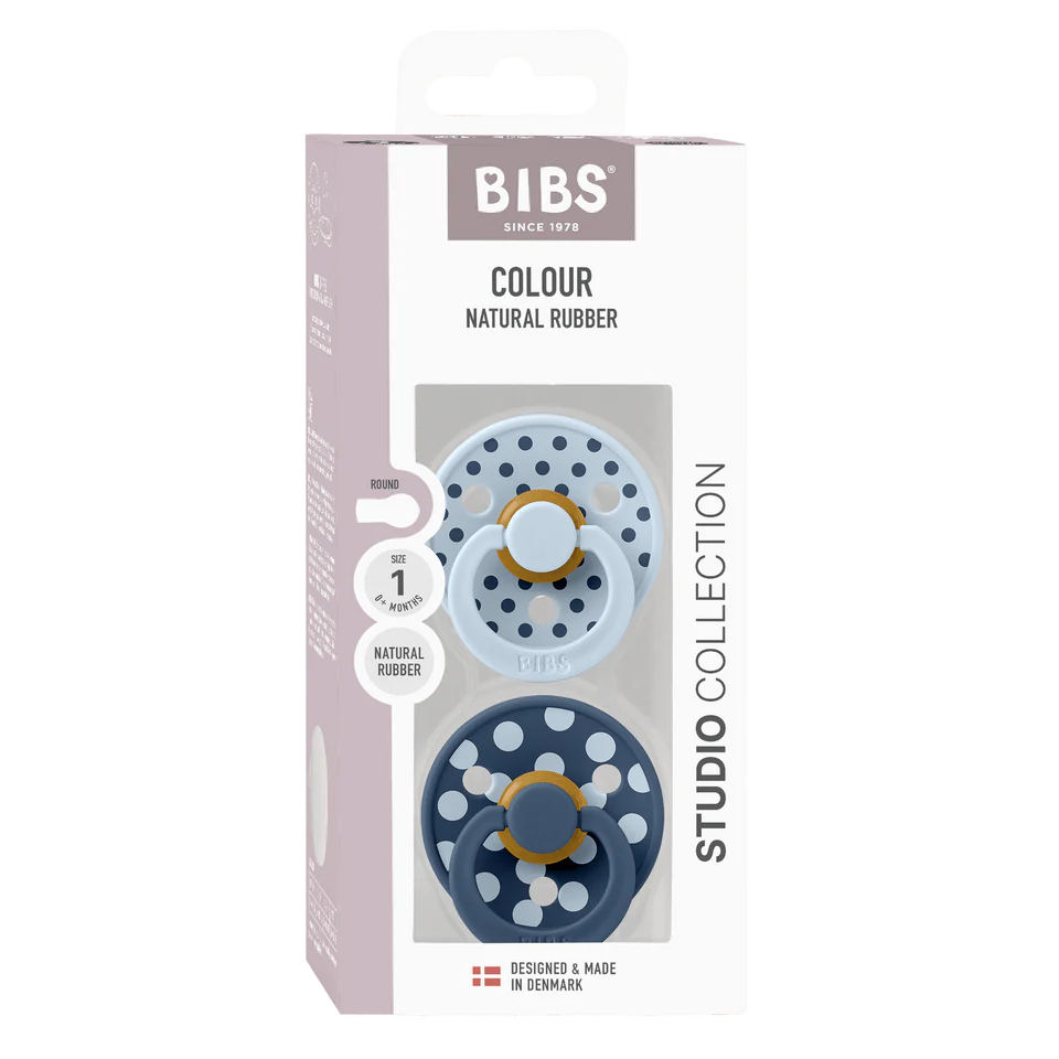 Bibs Studio Colour Polka Baby Blue/Steel Blue