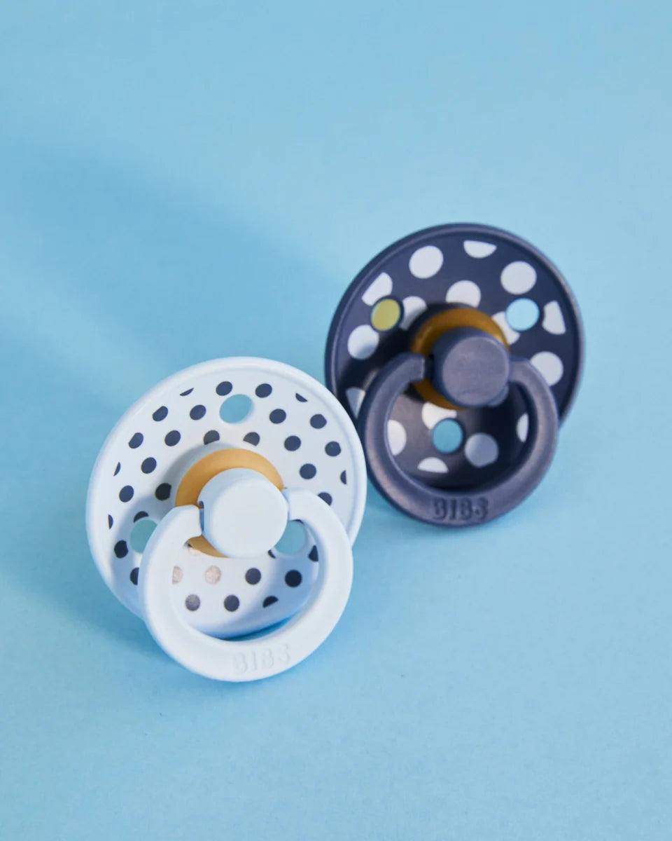 Bibs Studio Colour Polka Baby Blue/Steel Blue