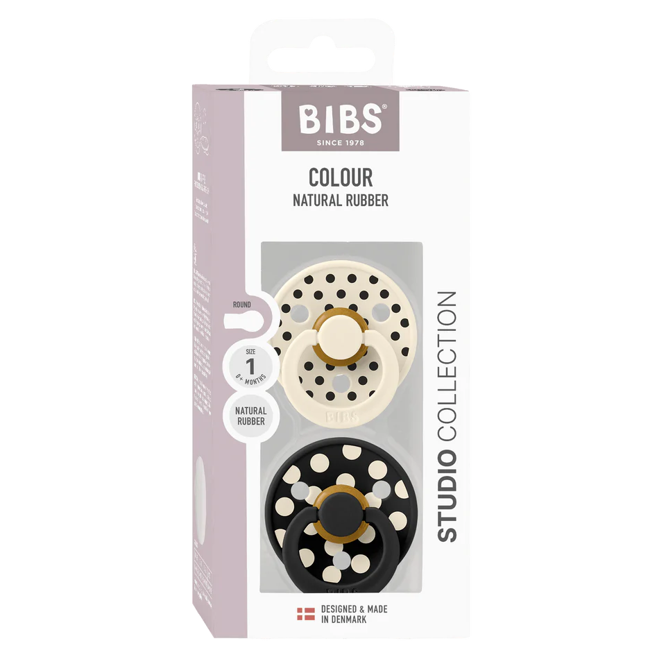 Bibs Studio Colour Polka Ivory/Black