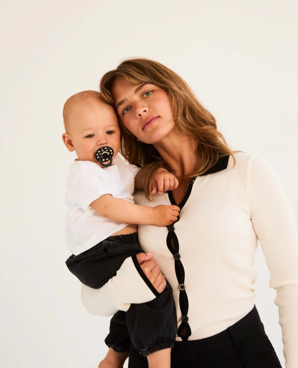 Bibs Studio Colour Polka Ivory/Black