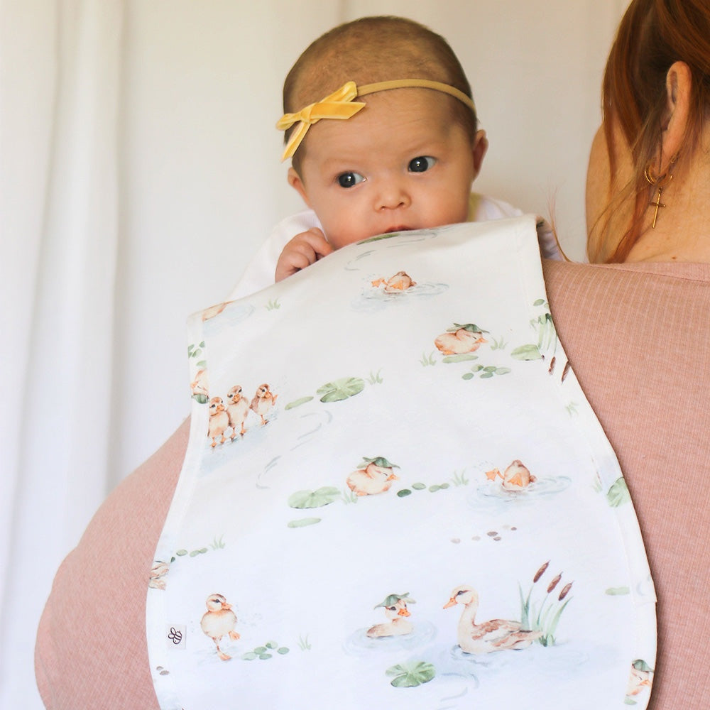 Snuggle Hunny Duck Pond Organic Cotton Burp Cloth