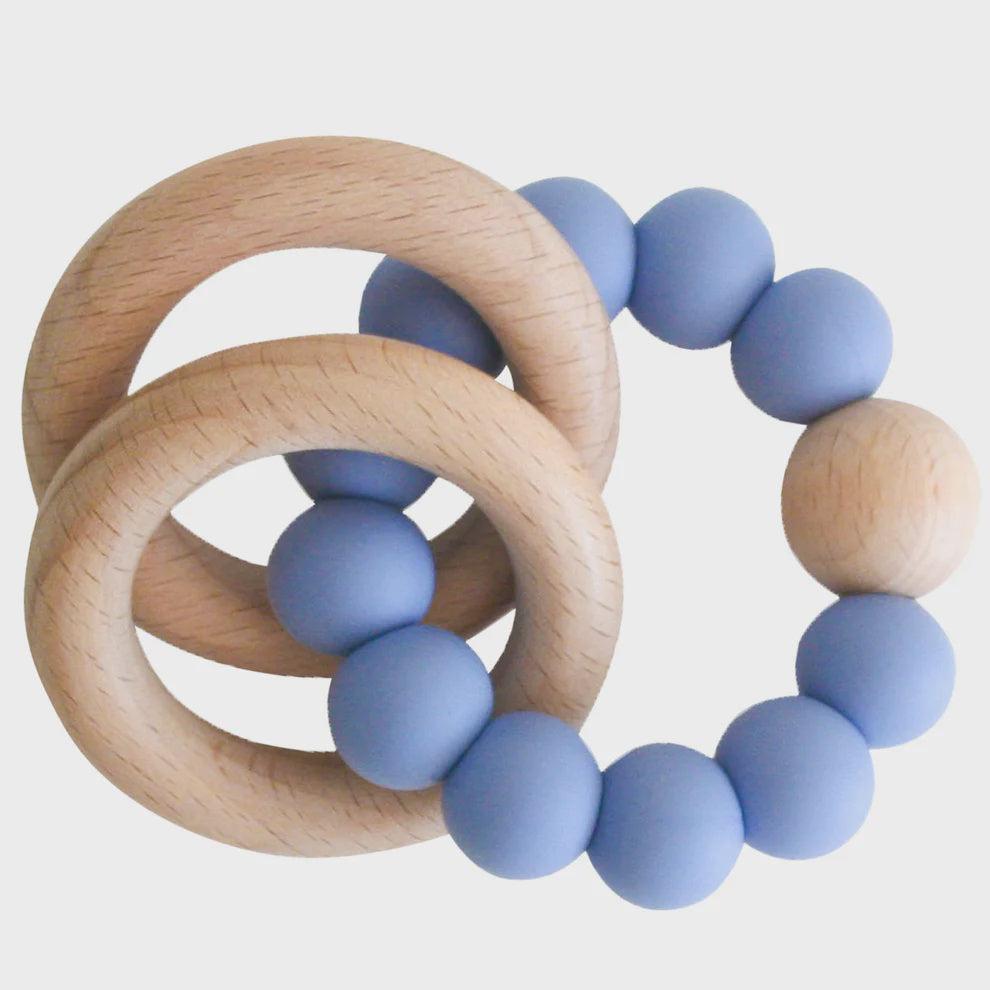 Alimrose Beechwood Teether Ring - Blue