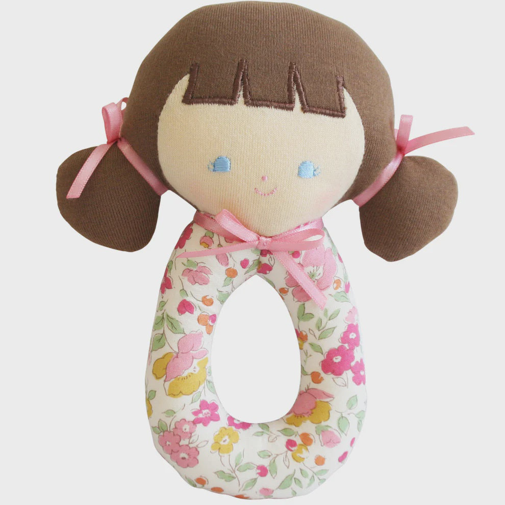 Alimrose Audrey Grab Rattle - Rose Garden