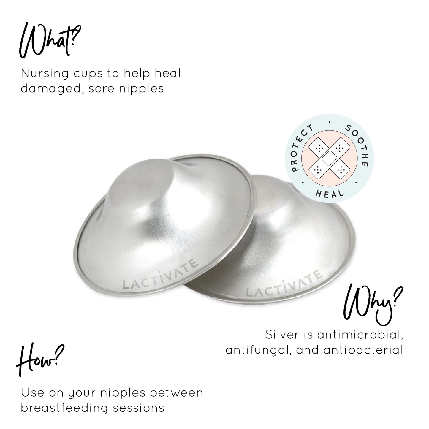 Lactivate Silver Nursing Cups