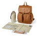 OiOi Signature Nappy Backpack - Tan Vegan Leather