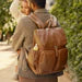OiOi Signature Nappy Backpack - Tan Vegan Leather