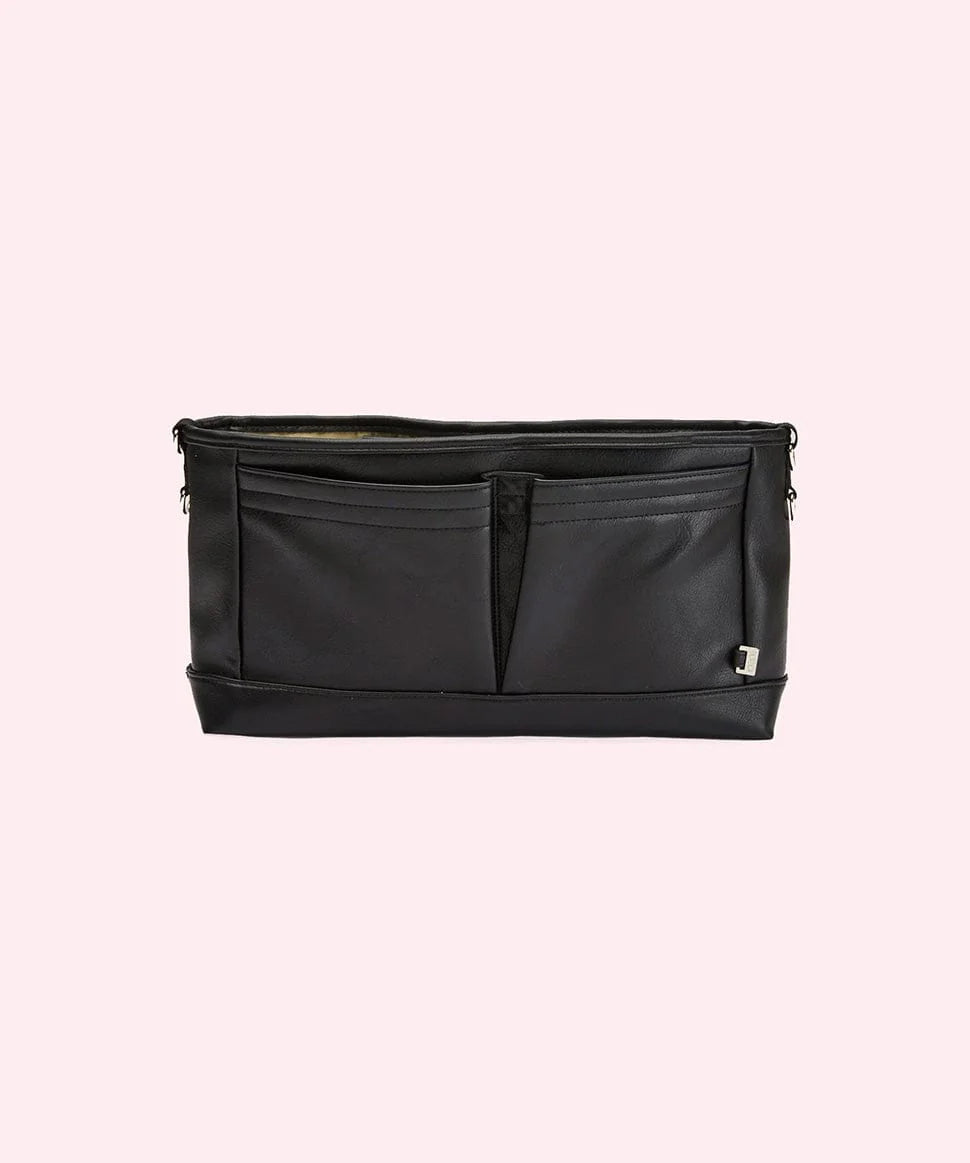 Oioi Signature Pram Caddy - Black Vegan Leather