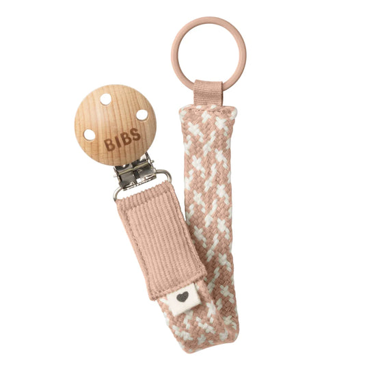 Bibs Pacifier Clip - Blush/Ivory