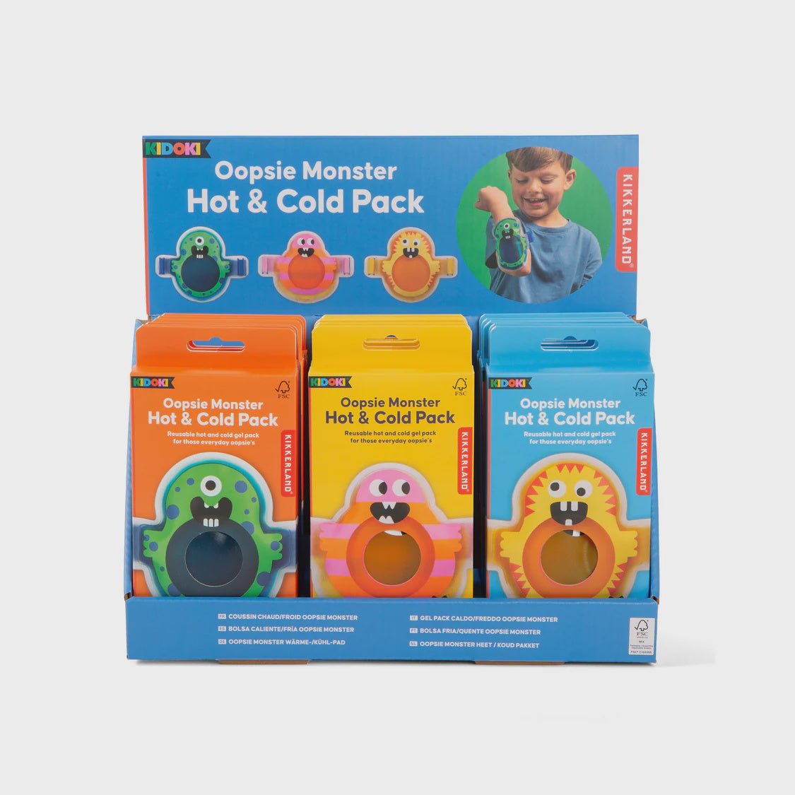 Kikkerland Oopsie Monster Hot & Cold Pack Assorted Multi-Coloured