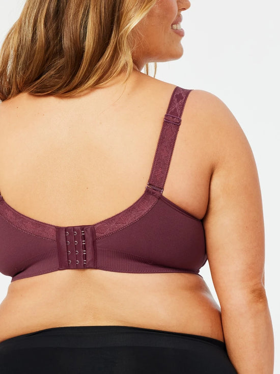 Cake Sugar Popping Candy Busty Maternity & Nursing Bra (F - H Cup) - Plum