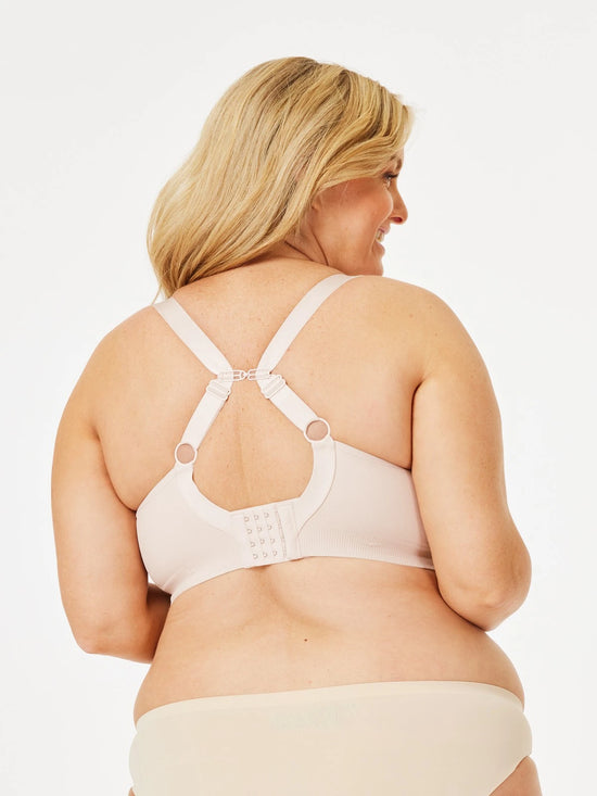 Cake Ribbon Candy Wire-Free Nursing Bra (F-HH Cup) - Stone