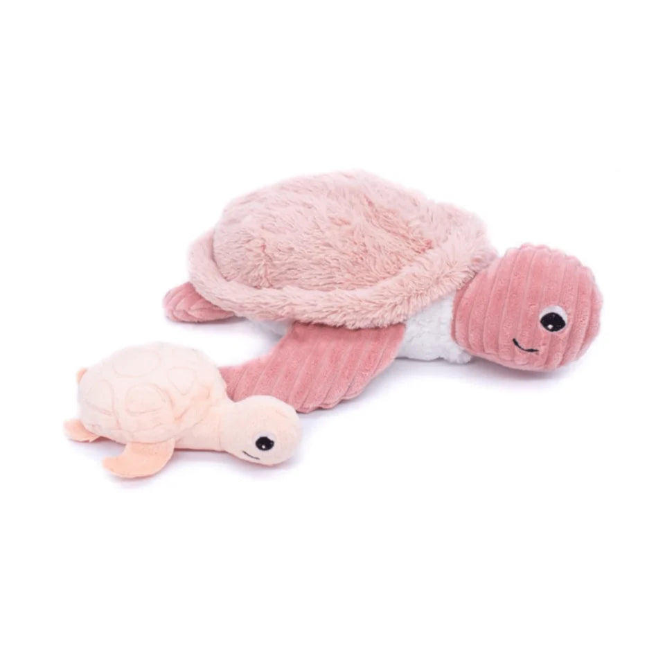 Les Ptipotos Sauvenout the Turtle, Mum & Baby - Pink