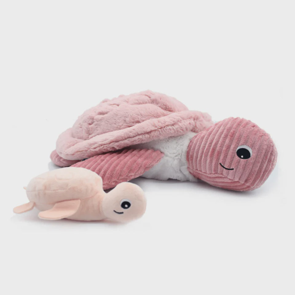 Les Ptipotos Sauvenout the Turtle, Mum & Baby - Pink
