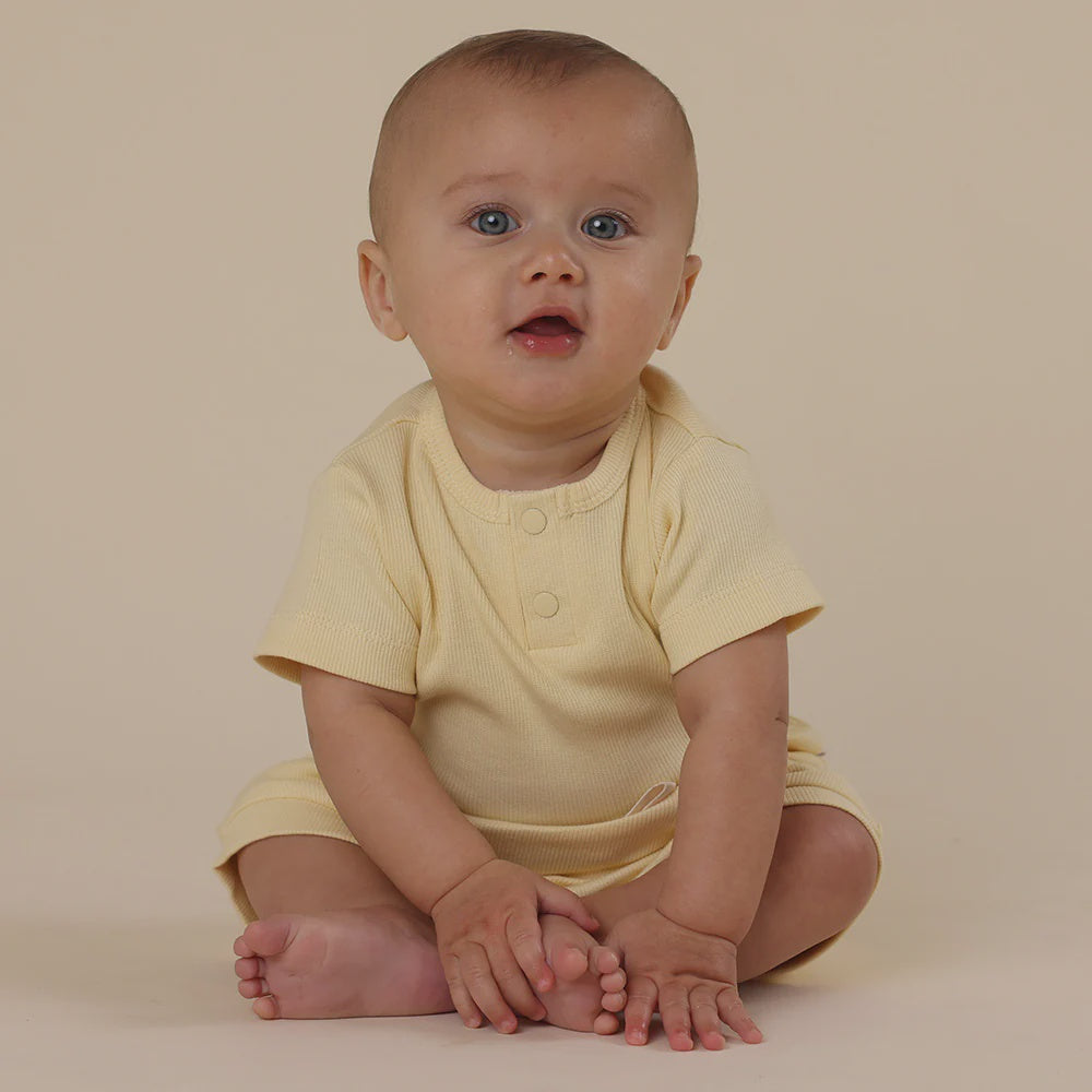 Snuggle Hunny Sunlight Short Sleeve Organic Bodysuit