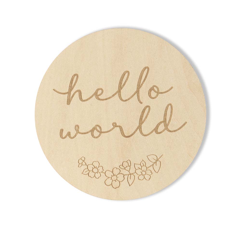 Snuggle Hunny Floral Wooden Milestone Cards