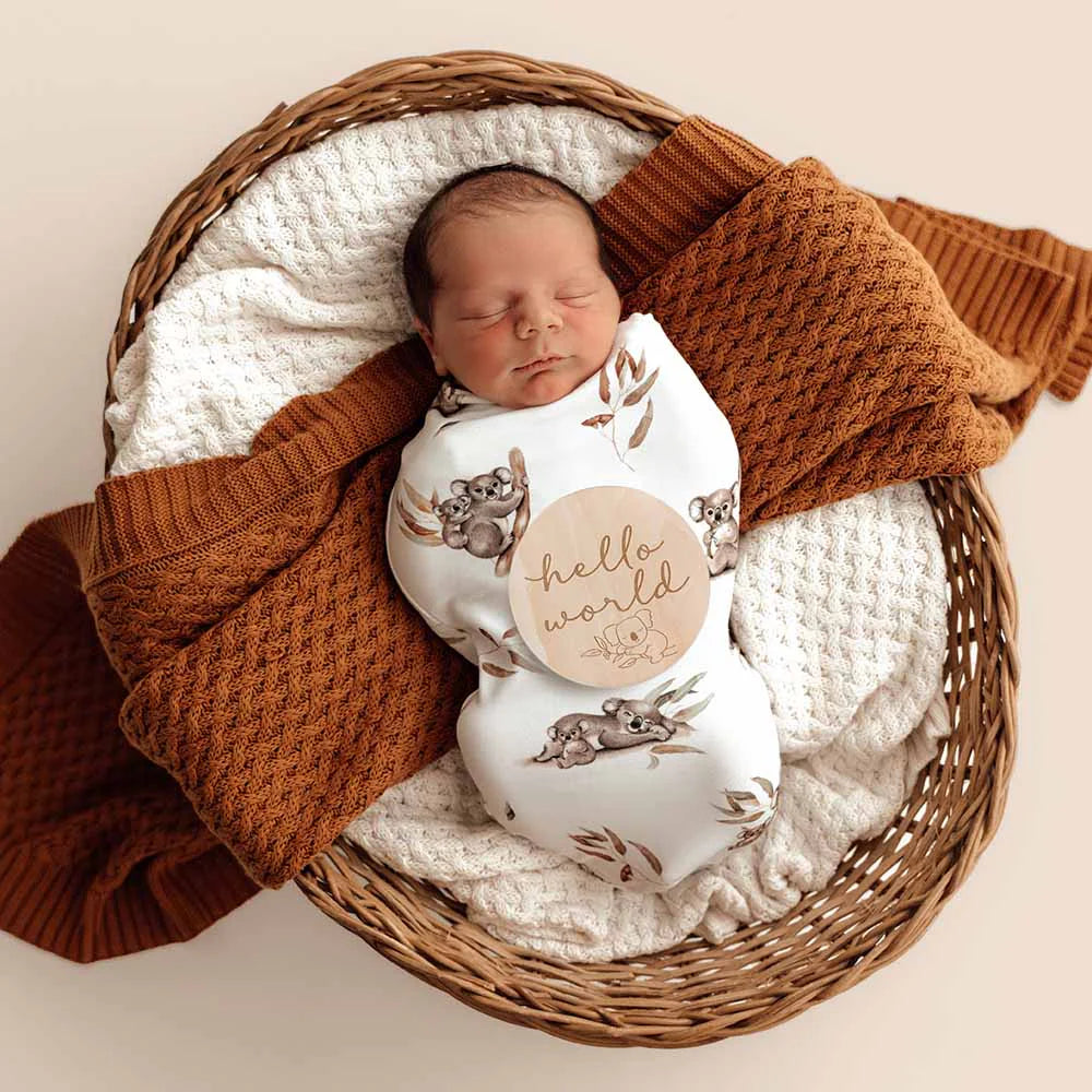 Snuggle Hunny Koala Wooden Milestone Cards