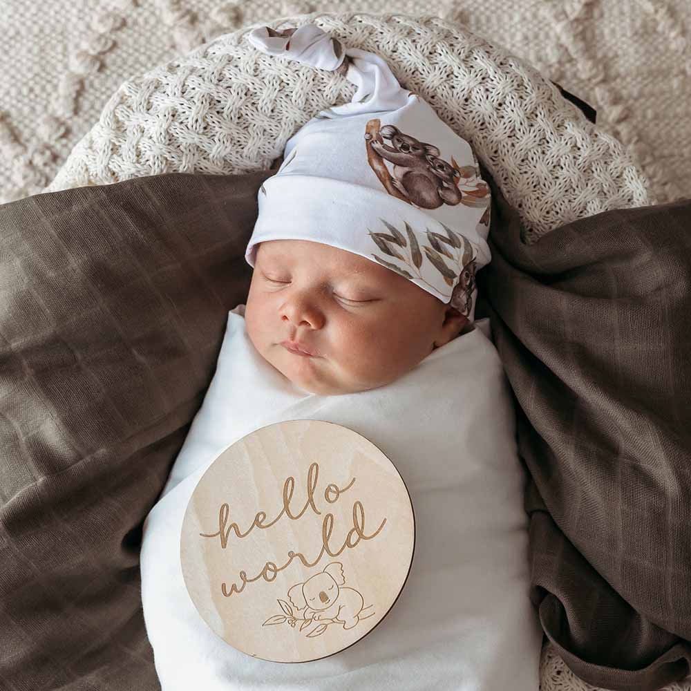 Snuggle Hunny Koala Wooden Milestone Cards