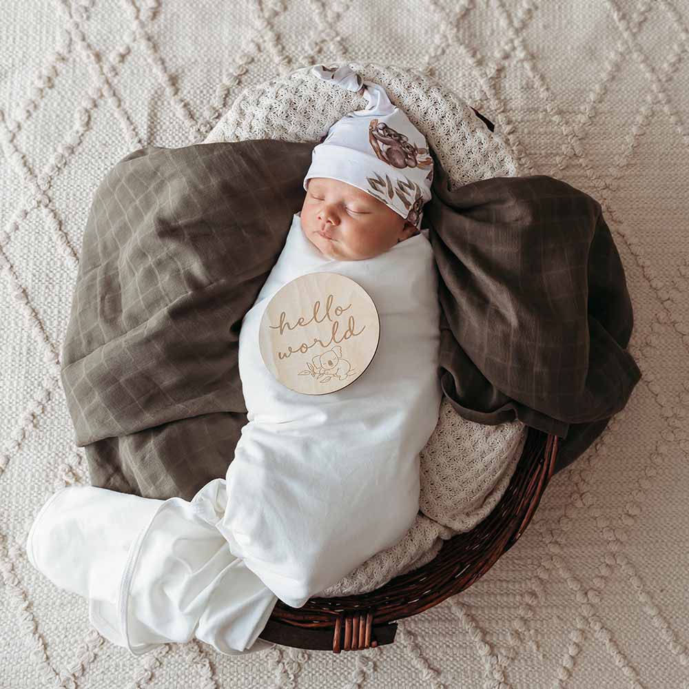 Snuggle Hunny Koala Wooden Milestone Cards