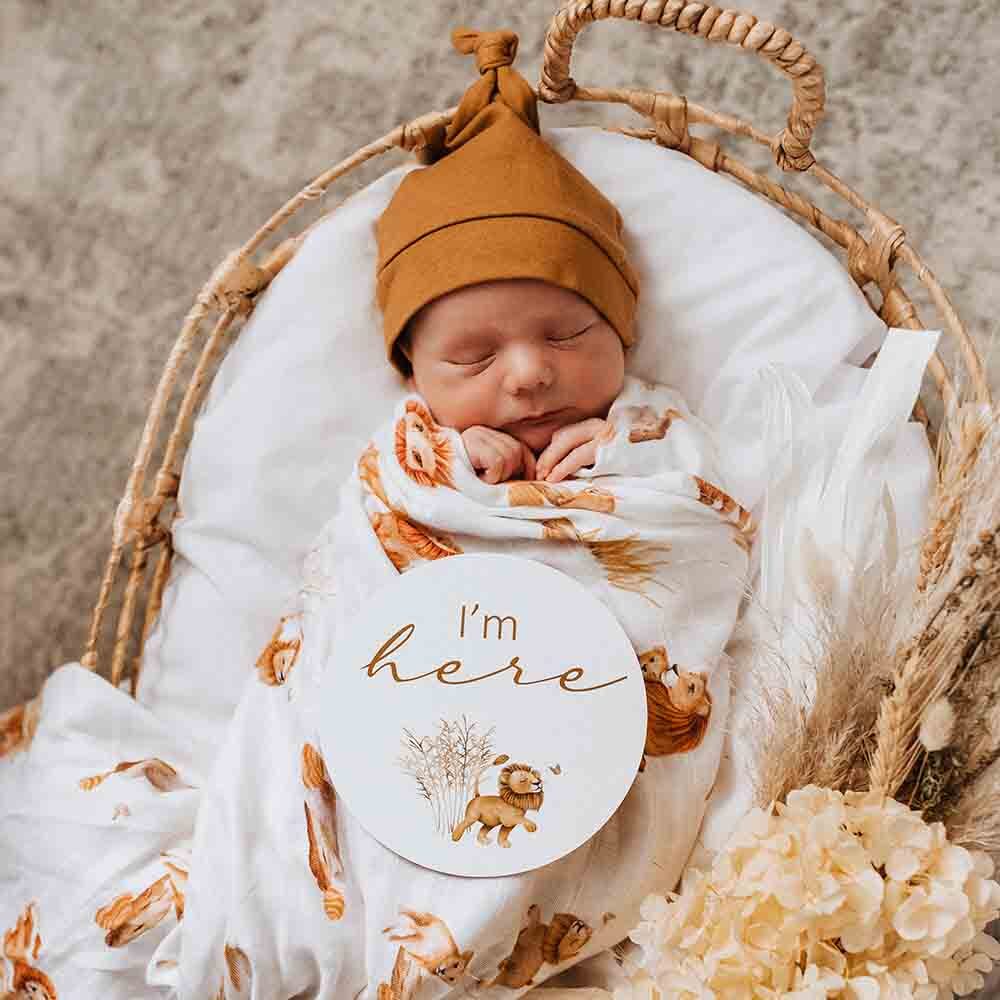 Snuggle Hunny Lion Organic Muslin Wrap