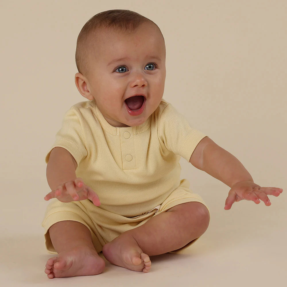 Snuggle Hunny Sunlight Short Sleeve Organic Bodysuit