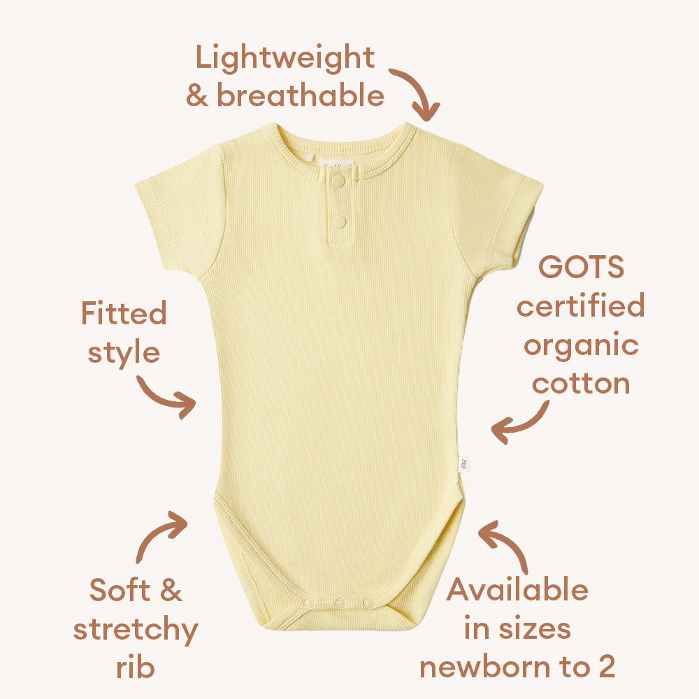 Snuggle Hunny Sunlight Short Sleeve Organic Bodysuit