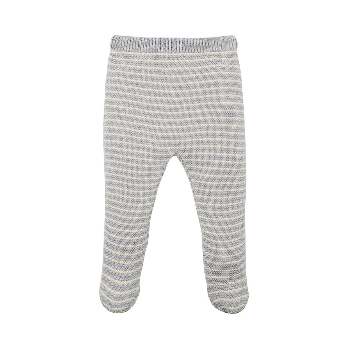 Bebe Llama Footed Knit Leggings – Grey Stripe – Maternal Instinct