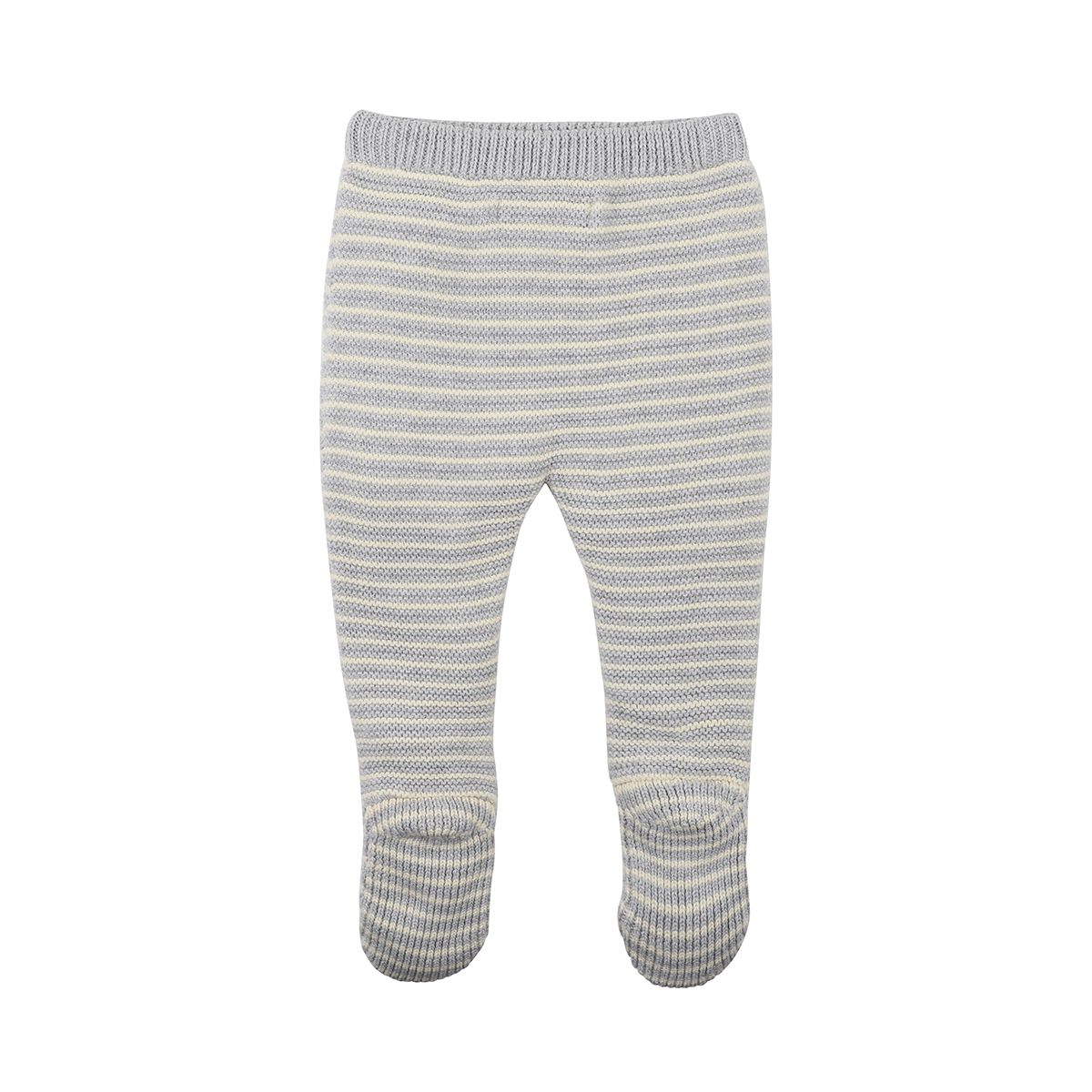Striped leggings-plain knit